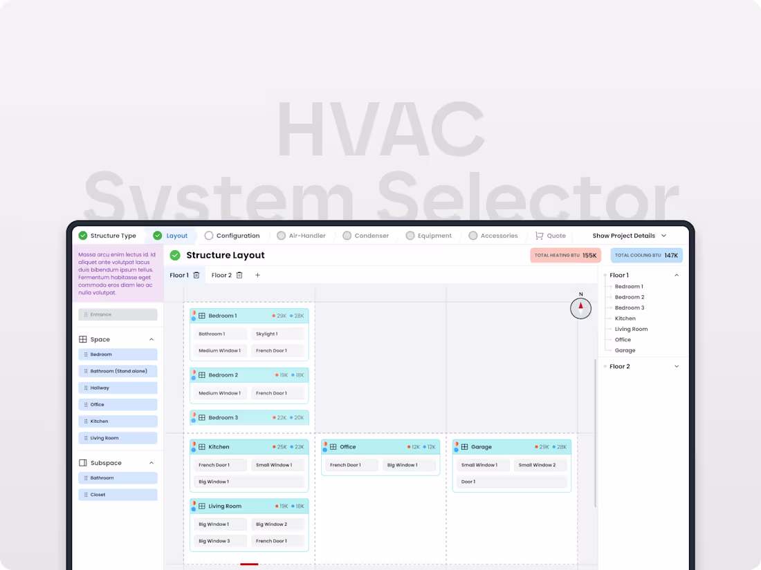 Cover image for HVAC sales tool built around the consultant, not the catalog