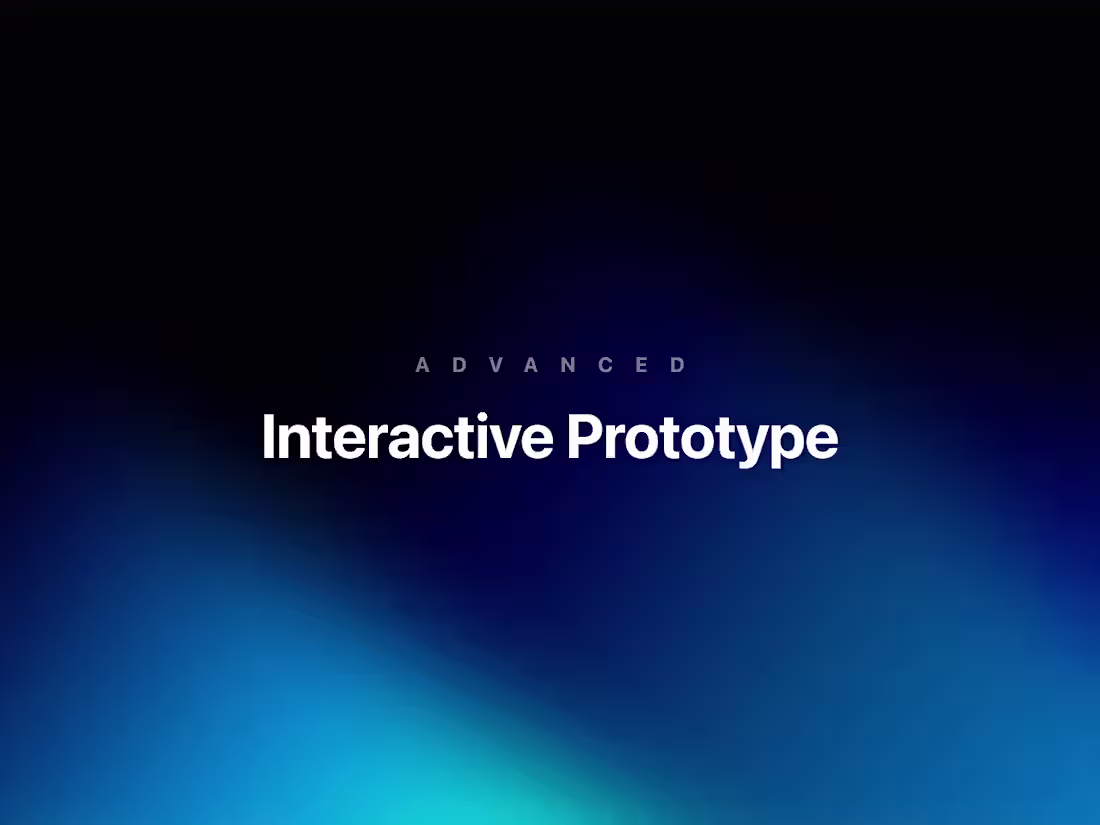Cover image for Advanced Interactive Prototype