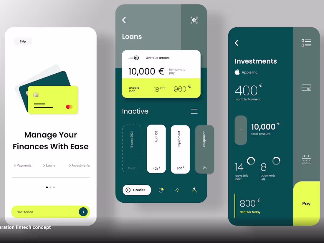 Cover image for Designed a fintech mobile experience