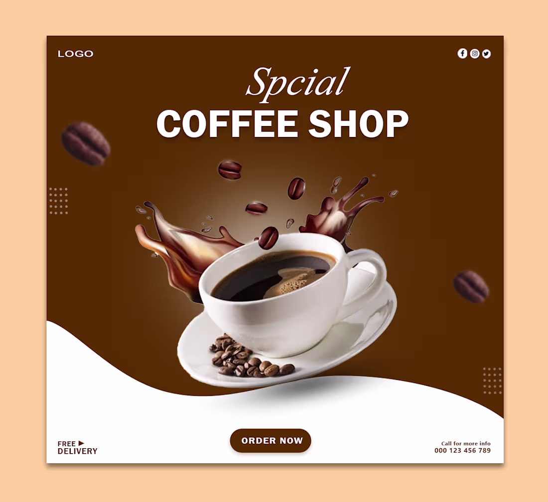 Cover image for Social media post for coffee