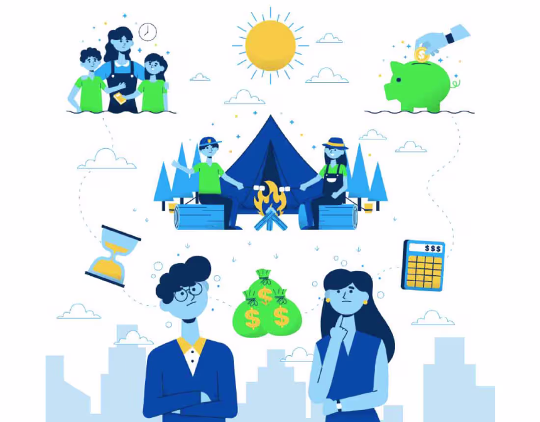 Cover image for  Summer Childcare” – Editorial Vector Illustration
