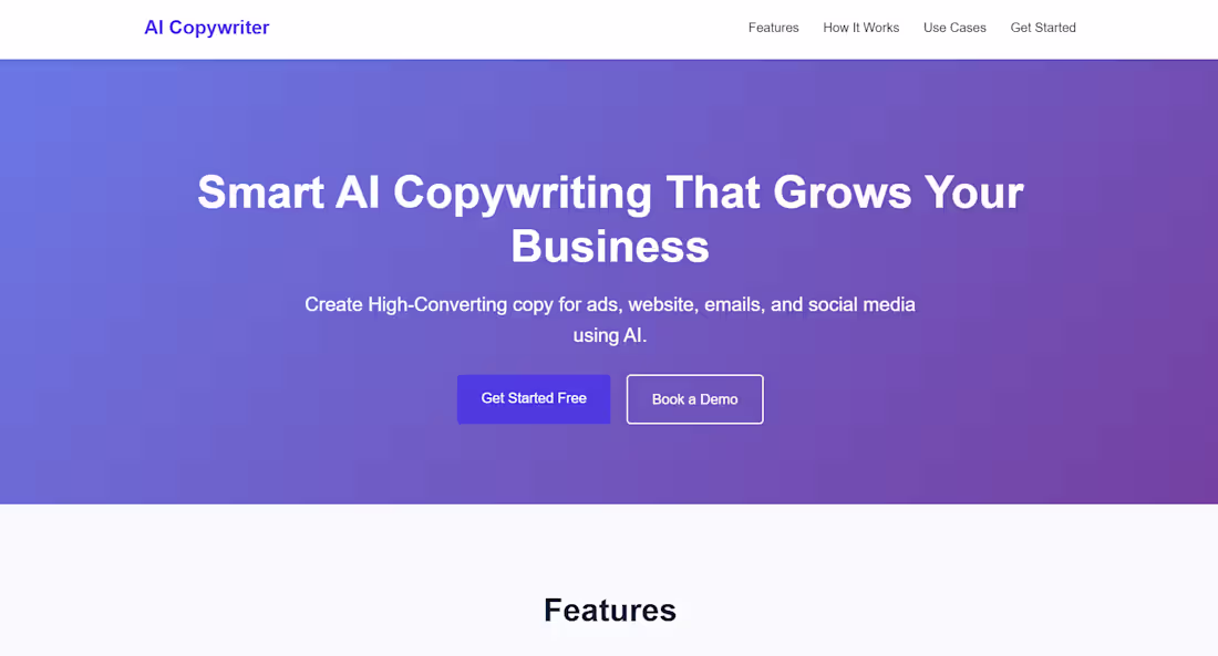 Cover image for Built a responsive Smart AI Copywriting Website using HTML,C...