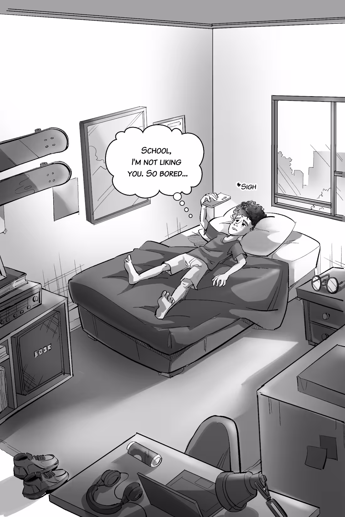 Cover image for Black and White Teenager Comic