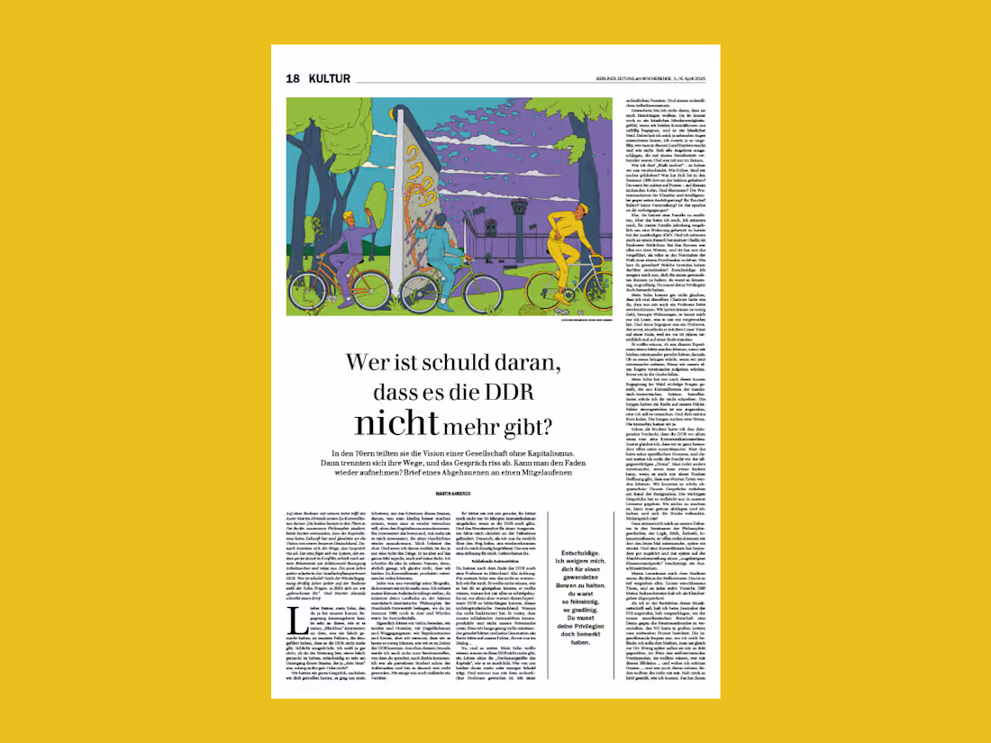 Cover image for Berliner Zeitung - editorial illustration