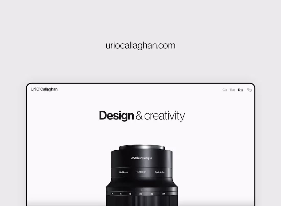 Cover image for High-tech portfolio with animated renders