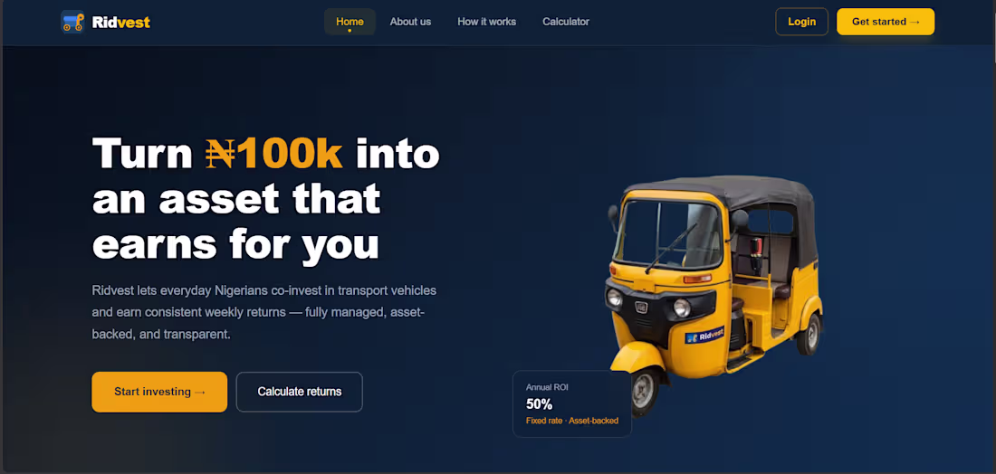 Cover image for Built Ridvest, a co-investment platform