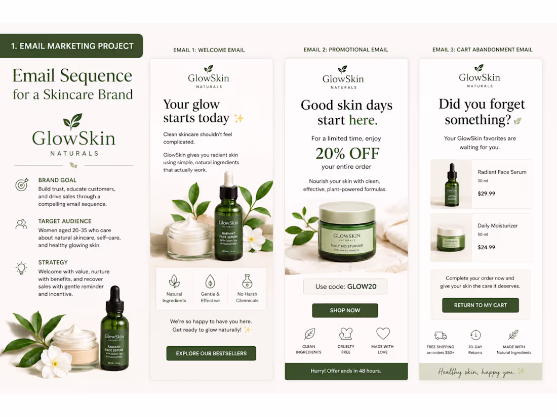 Cover image for Email Marketing Project — GlowSkin