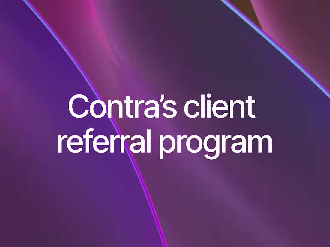 Cover image for Contra’s Client Referral program