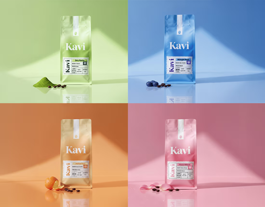 Cover image for Kavi Coffee Brand Identity & Packaging Design
