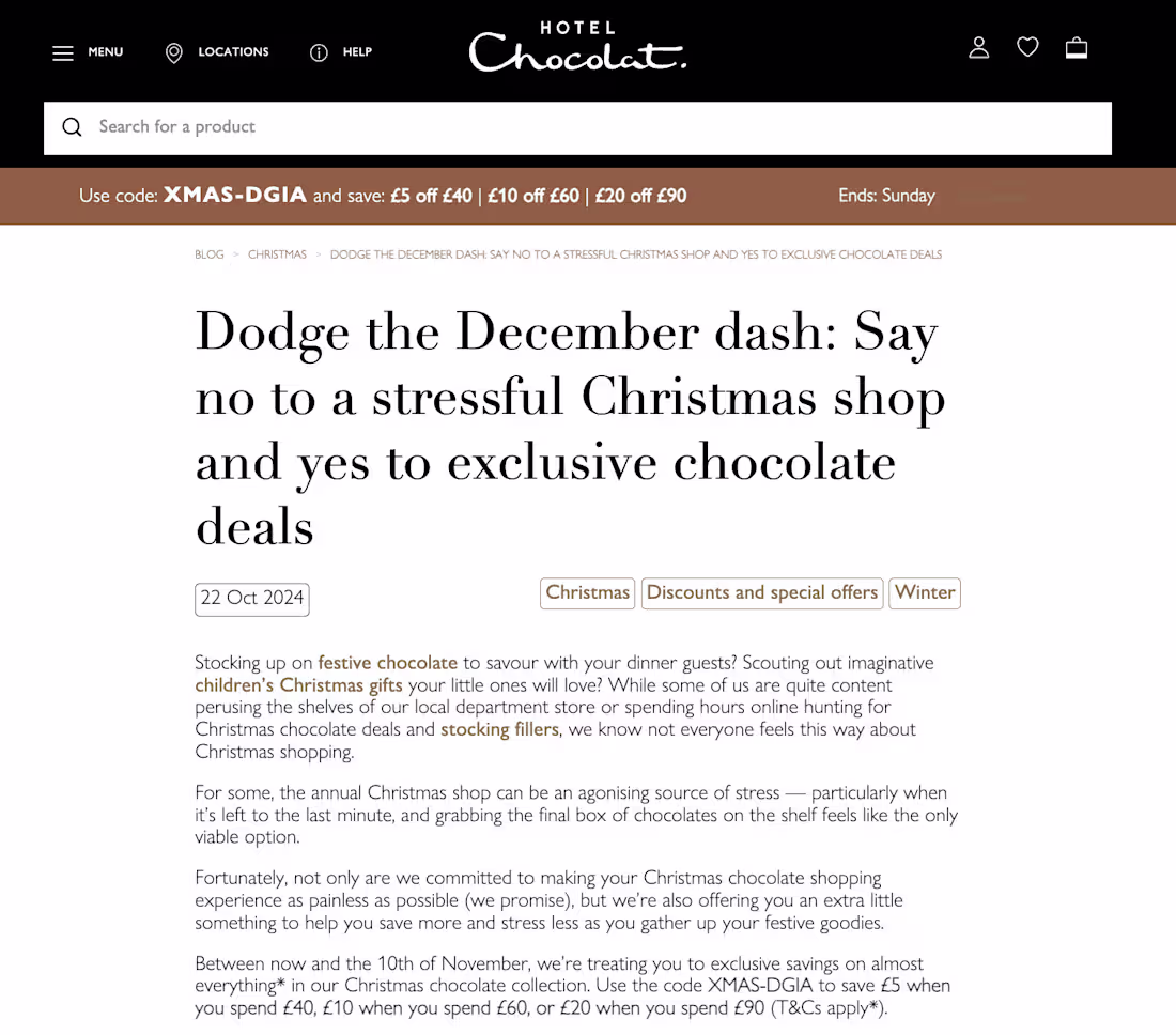 Cover image for Hotel Chocolat Christmas Campaign Copy