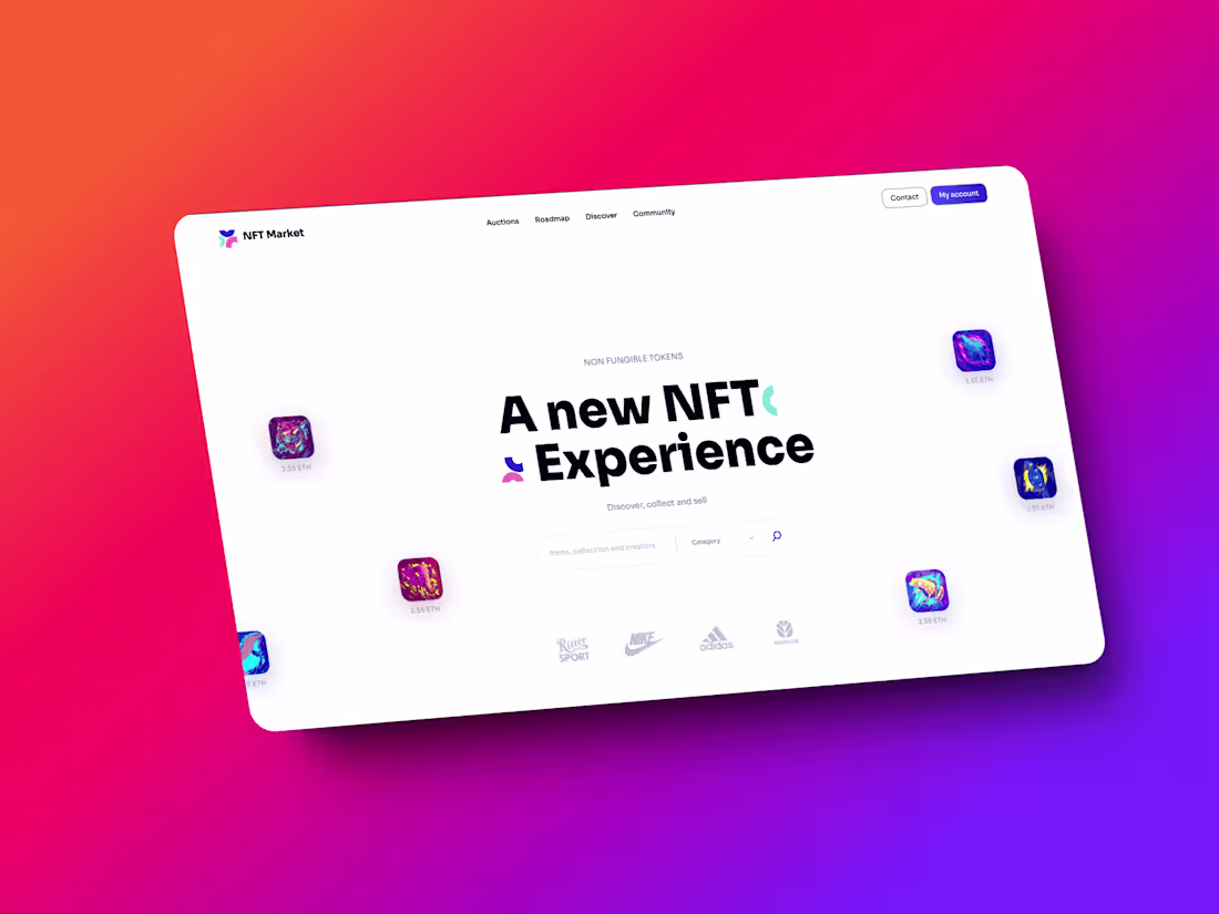 Cover image for NFT Market Landing Page