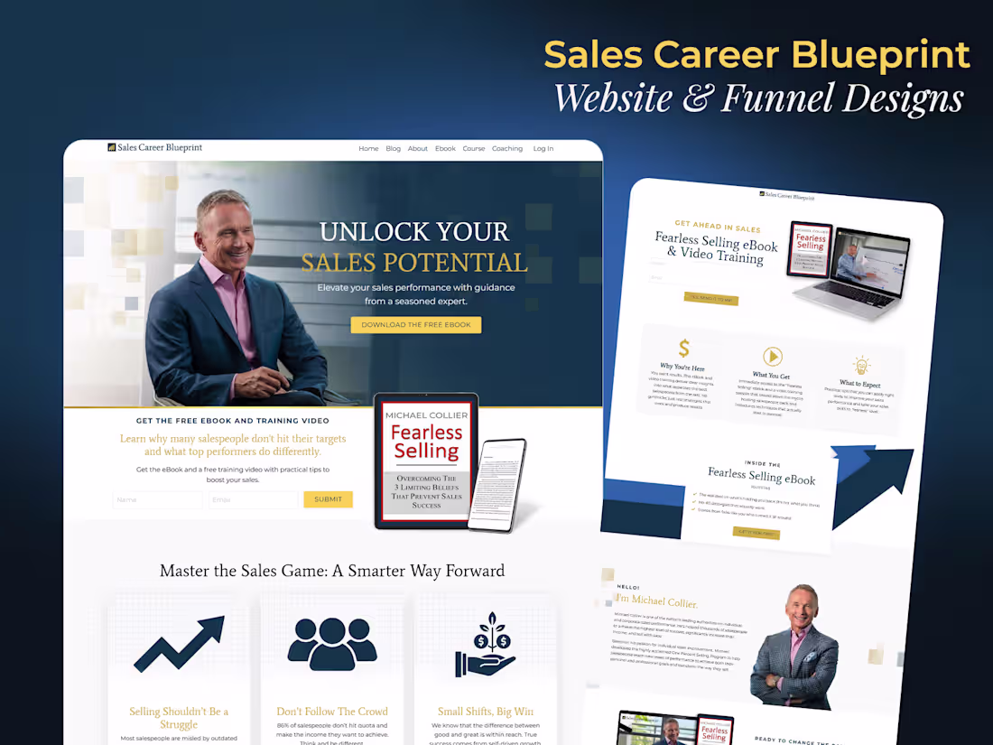 Cover image for Kajabi Website and Opt-in Funnel Designs