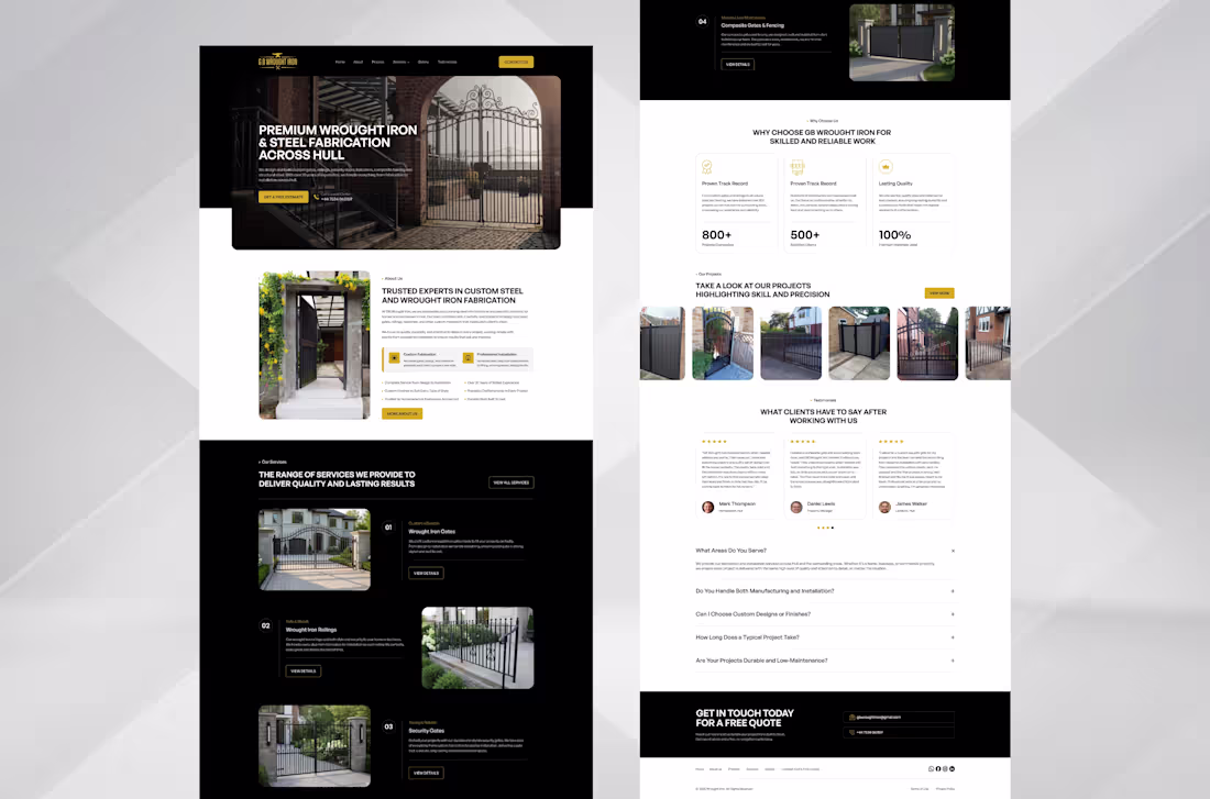 Cover image for Premium Website Design & Development for GB Wrought Iron