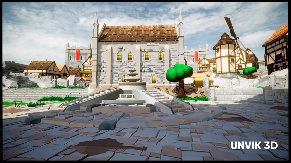 Cover image for (LowPoly Style) Medieval_Village