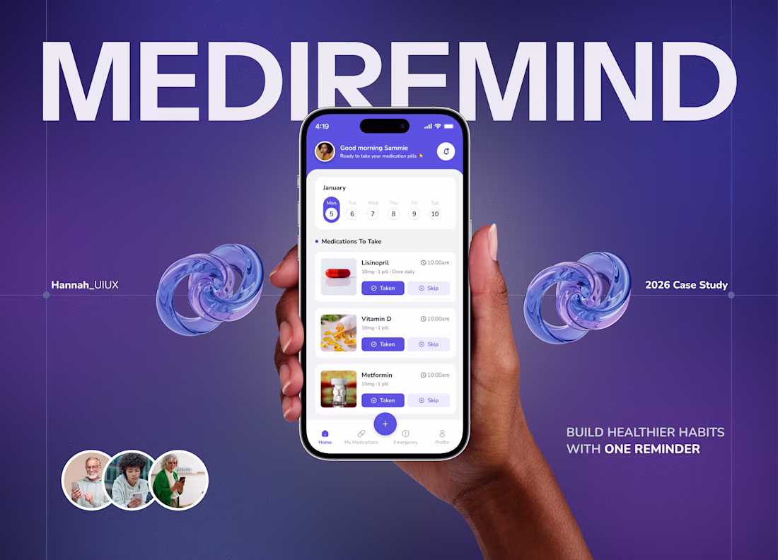 Cover image for MediRemind- Medication Reminder Application Design