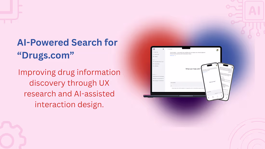 Cover image for AI-Powered Search for Drugs.com- a UI/UX Case study