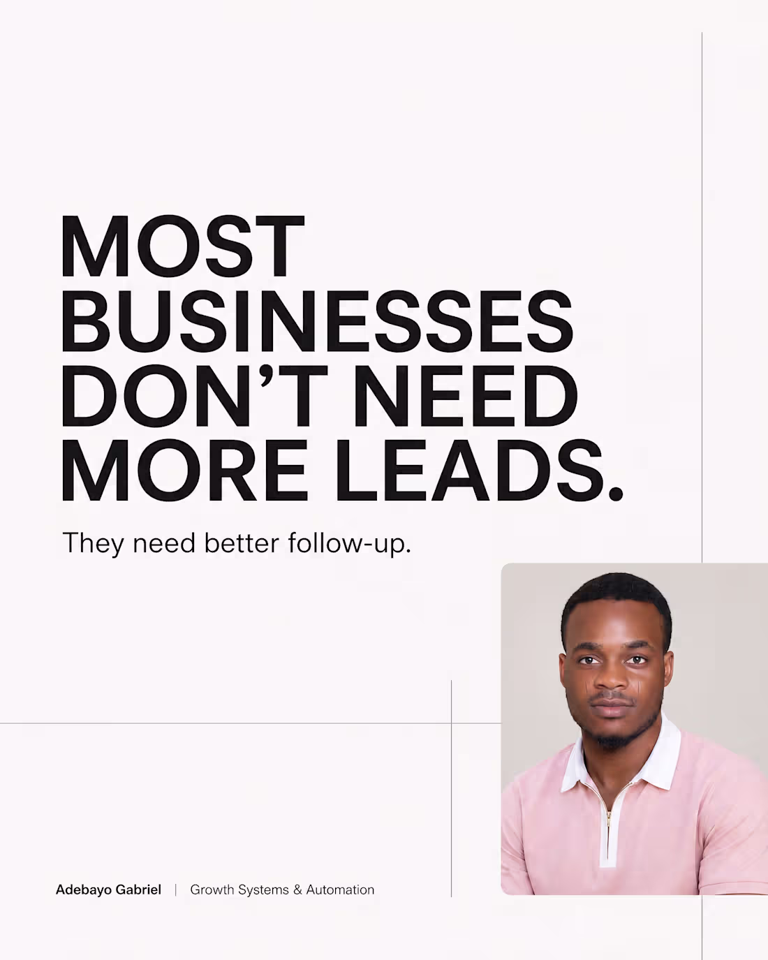Cover image for A lead doesn't usually disappear