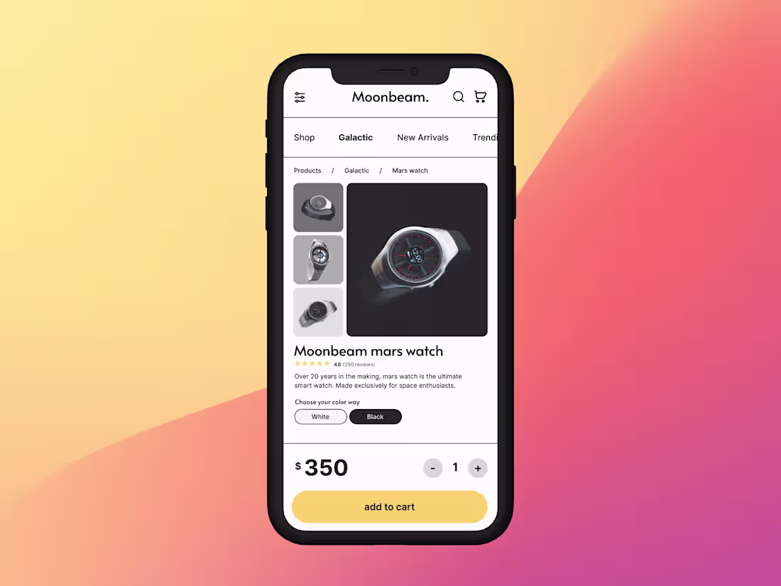 Cover image for Moonbeam - Watch Store E-commerce