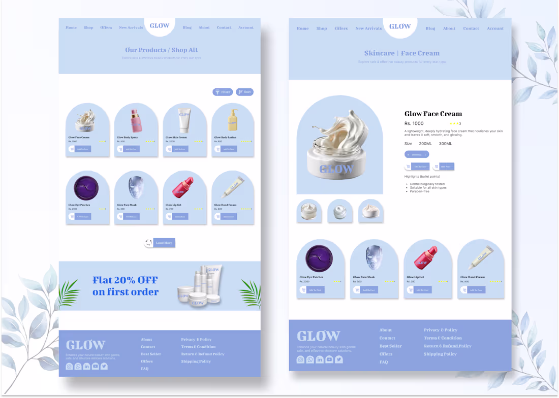 Cover image for Luxury Cosmetic E-commerce UI Design