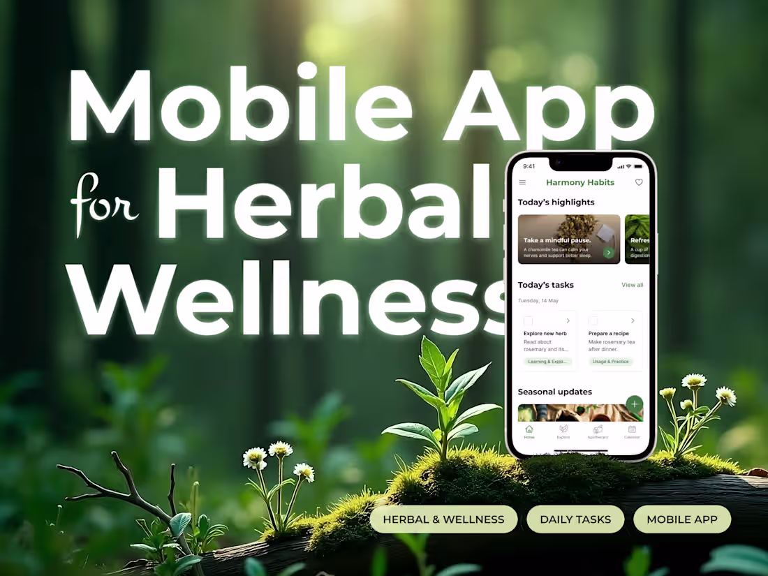 Cover image for Herbal Wellness Mobile App | UX/UI Design
