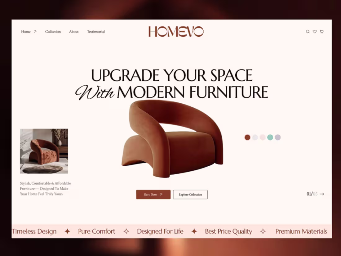 Cover image for 🛋️ Homevo – Modern Ecommerce