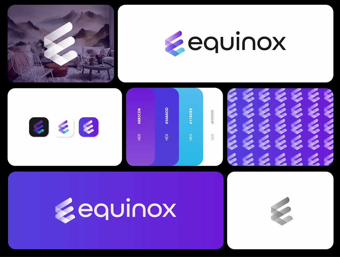 Cover image for Bold gradient. Clean geometry. Brand identity for Equinox.