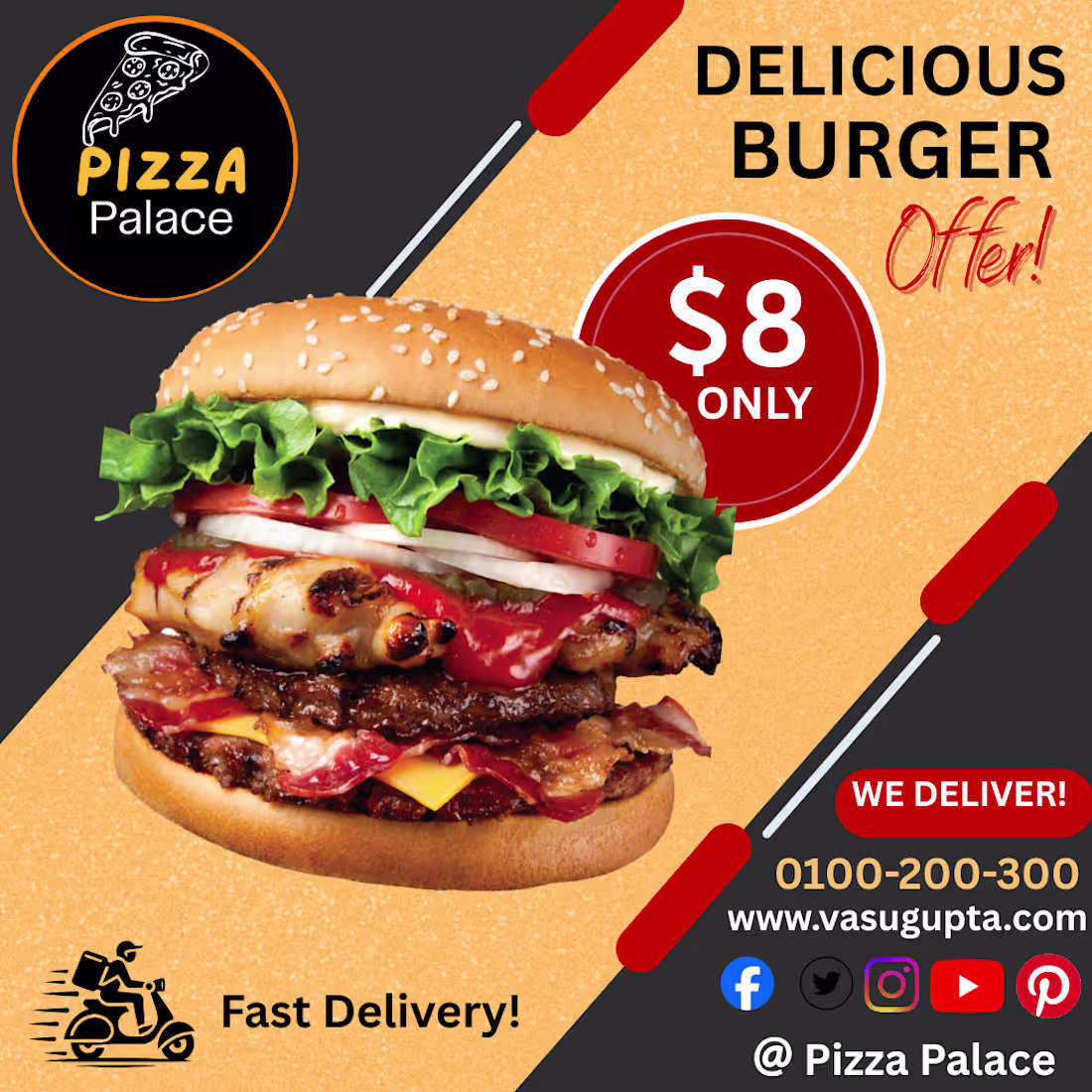 Cover image for Modern Restaurant Marketing Poster Design