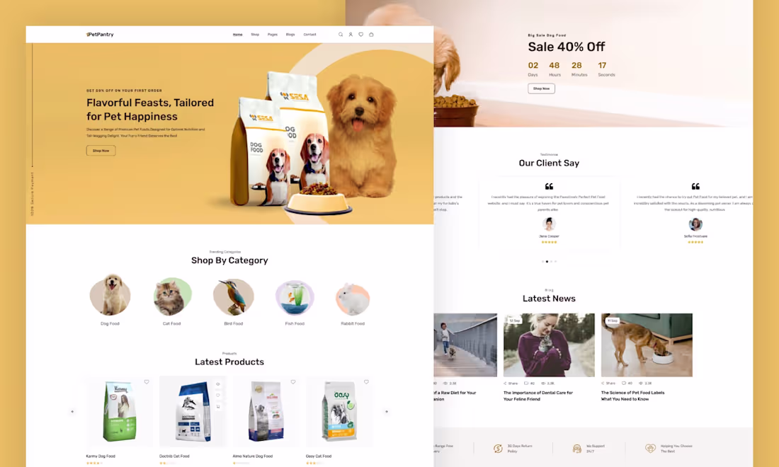 Cover image for PetPantry (Website) Flavorful Feasts, Tailored for Pet Happiness