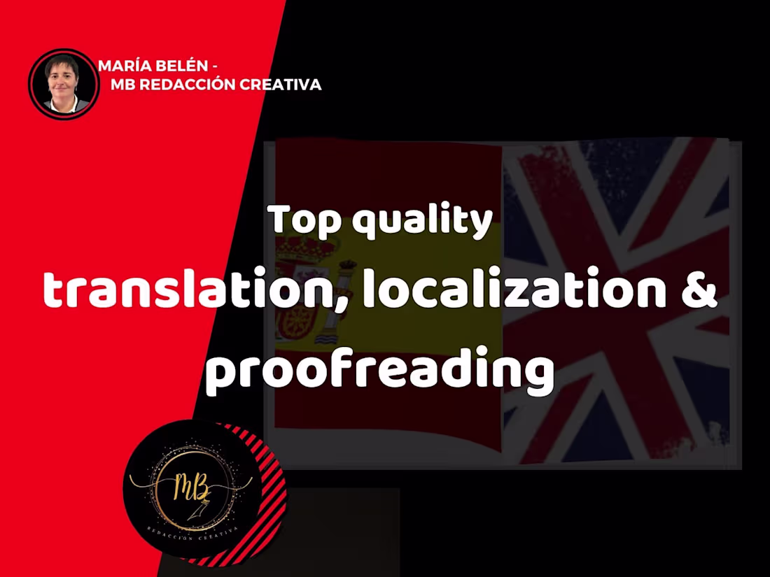 Cover image for English to Spanish Translation, Localization, and Proofreading