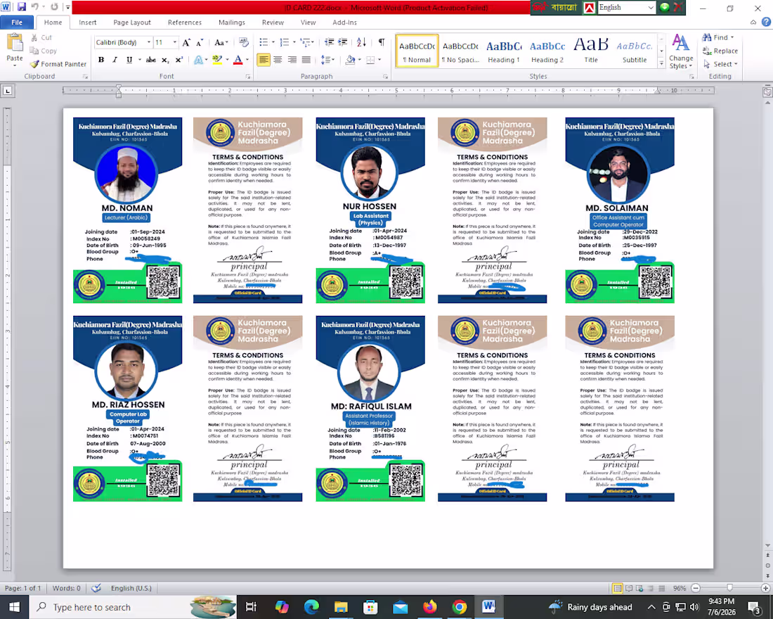 Cover image for Designed and prepared Job ID