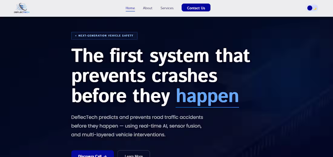 Cover image for DeflecTech- Website Design