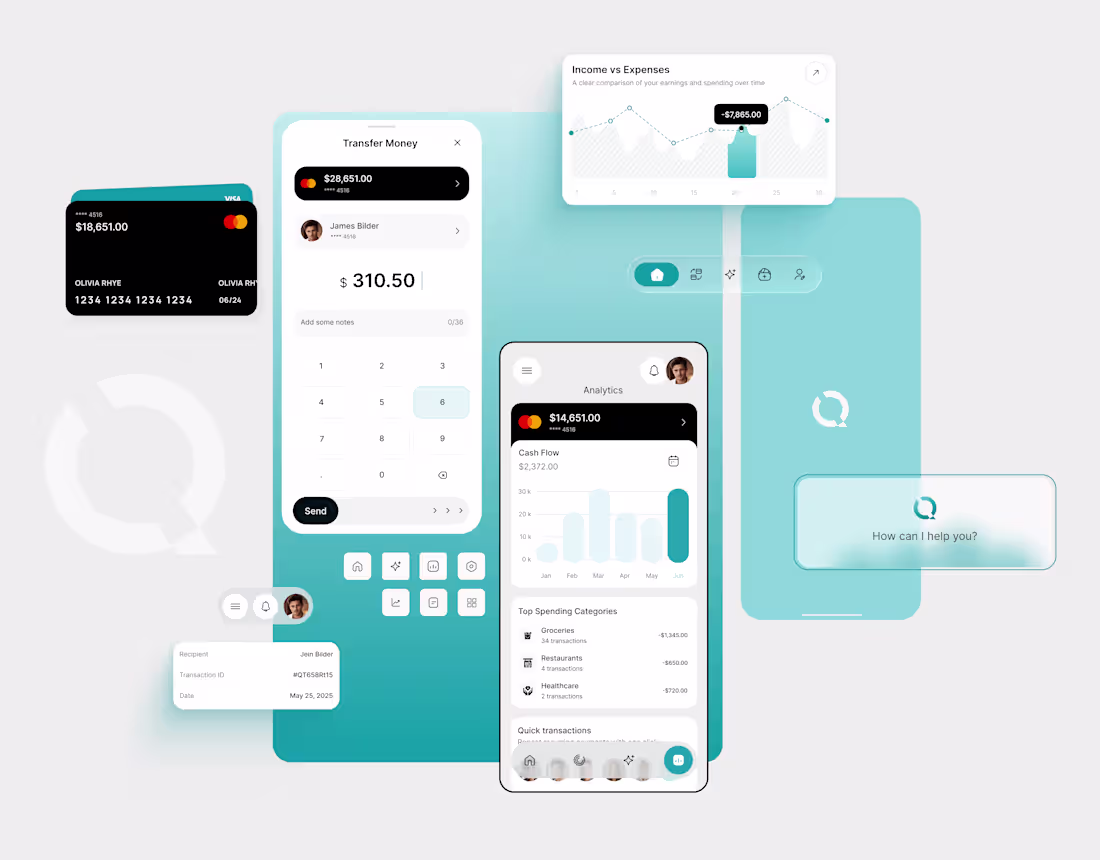 Cover image for Qpay — Mobile Banking & Finance App UI Kit Description: Qpay...