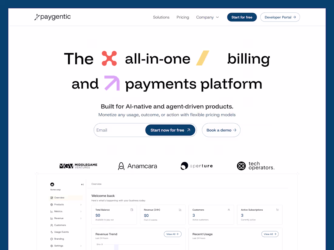Cover image for Paygentic | Payments & Billing Infrastructure for AI Agents