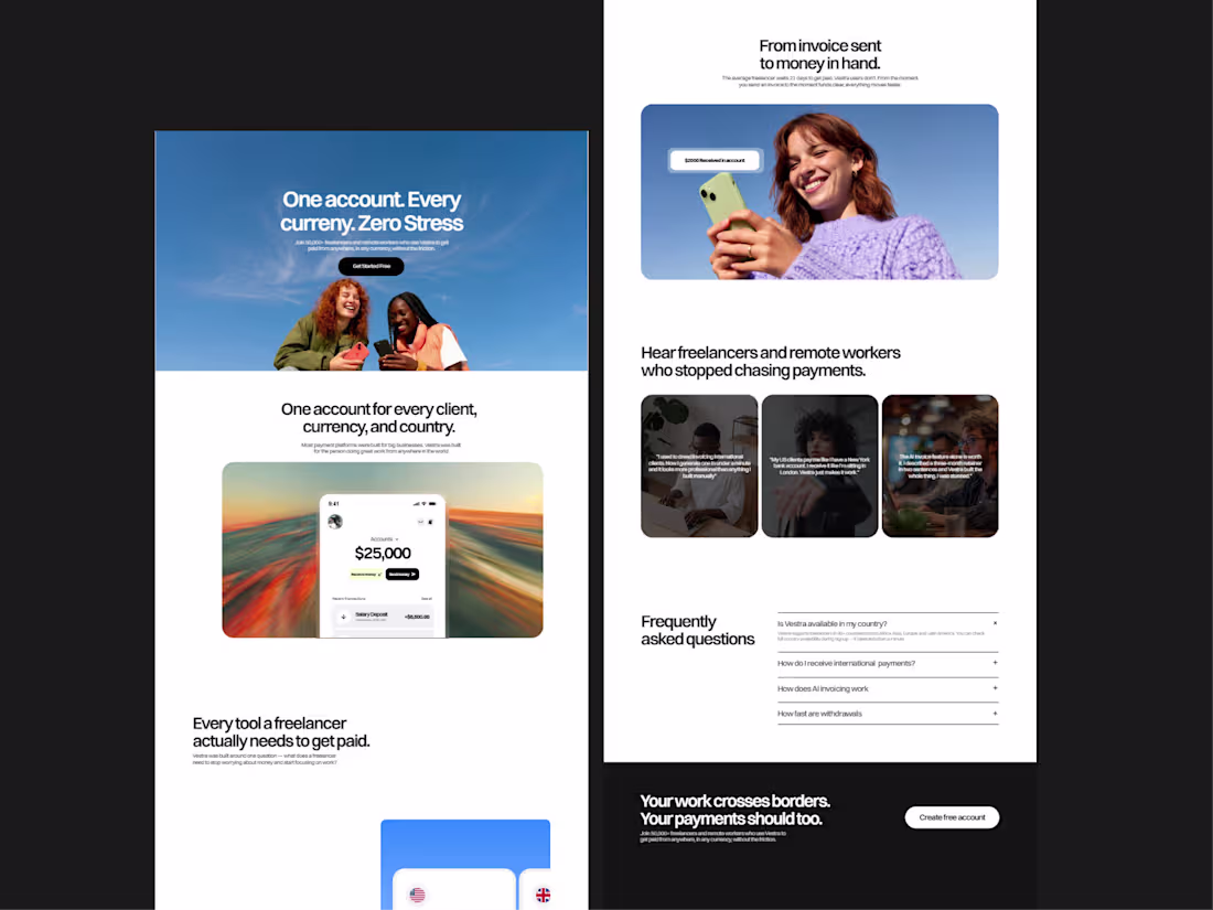 Cover image for Landing page design in framer,