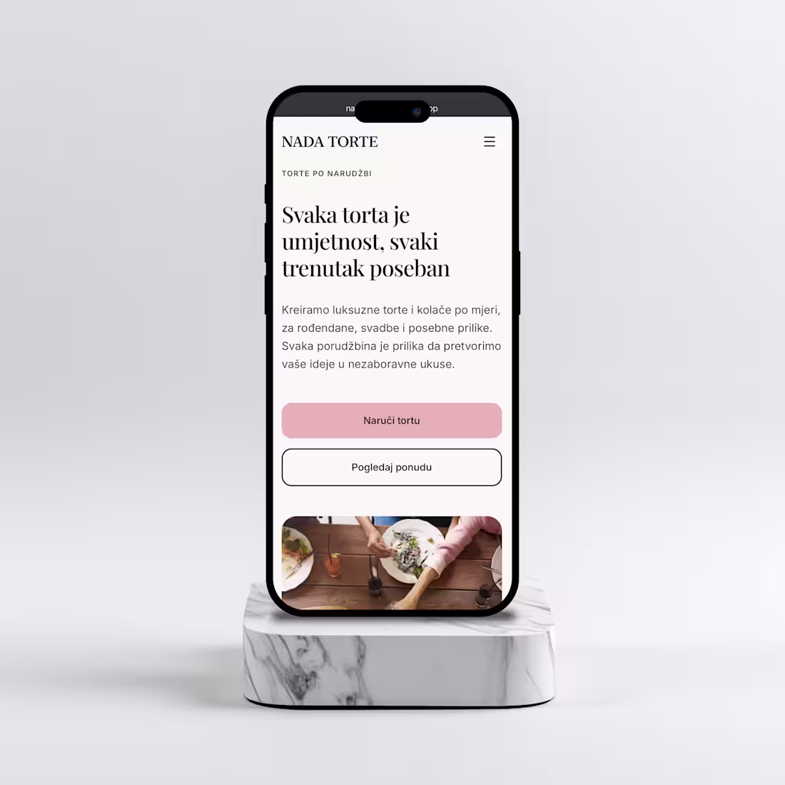 Cover image for NADA TORTE Website (UI/UX +
