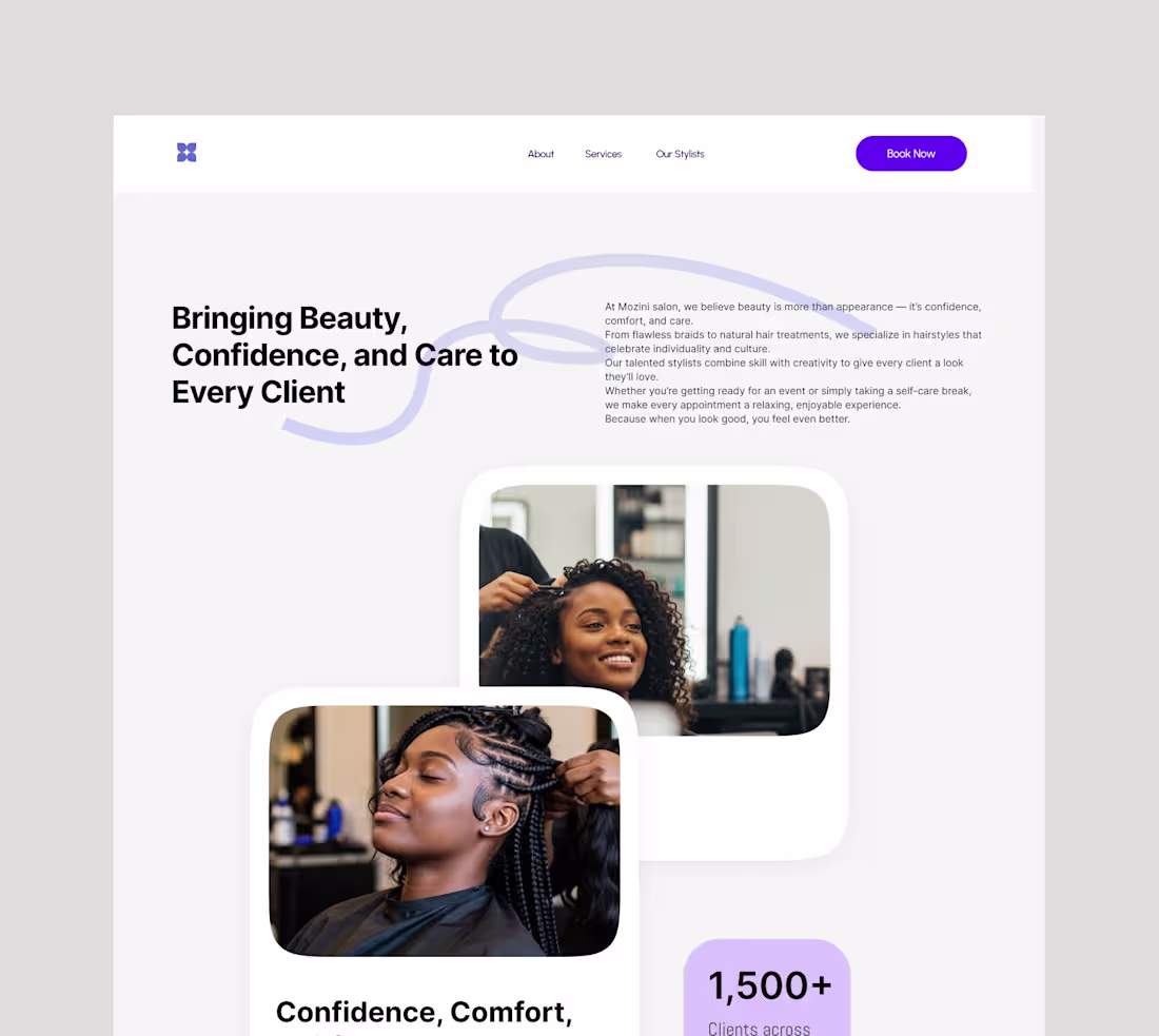 Cover image for UX decisions turned salon website visits into bookings