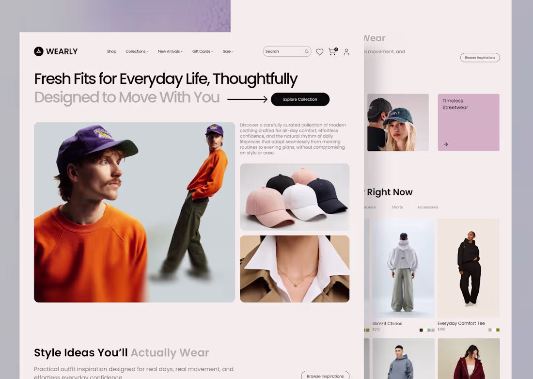 Cover image for Wearly - E-commerce Website UI/UX
