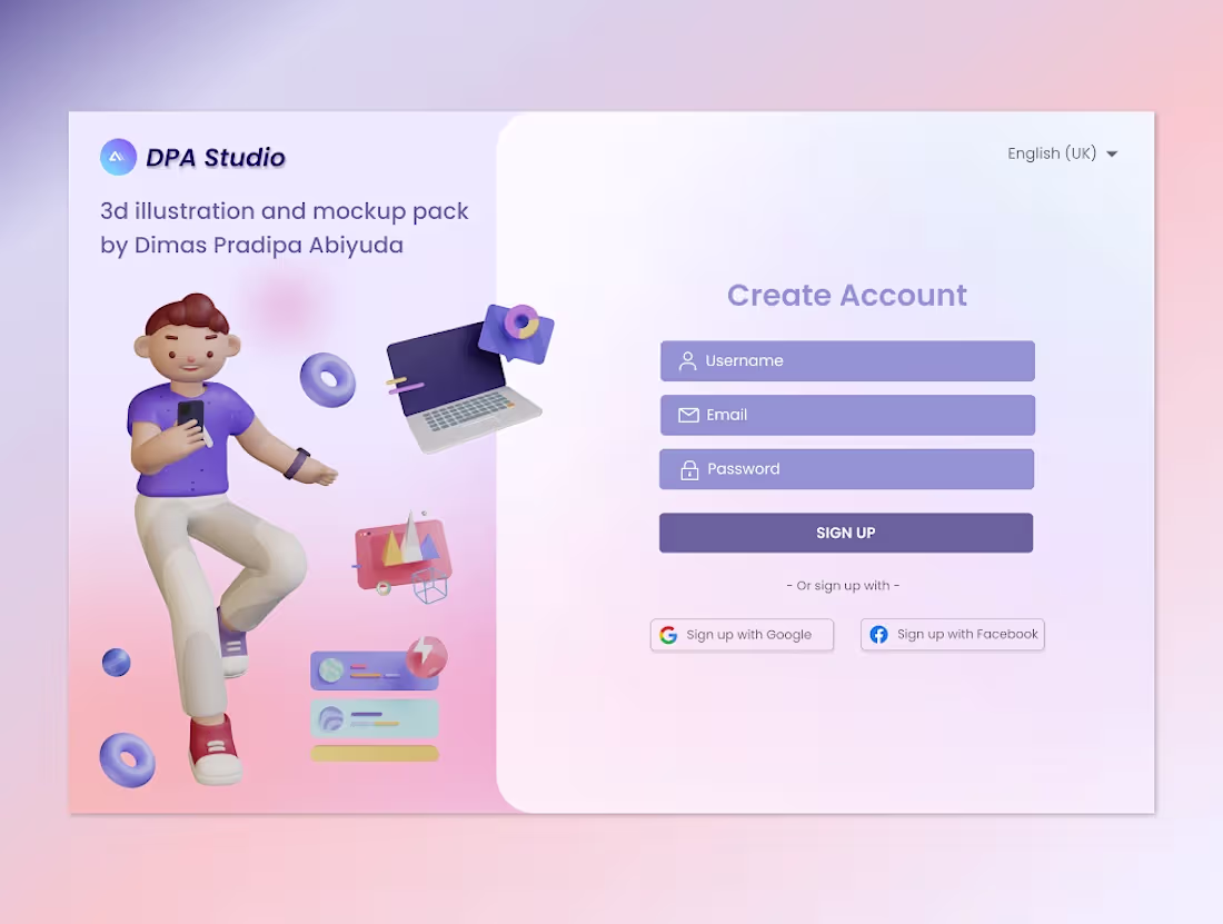 Cover image for DPA Studio - Sign Up Page