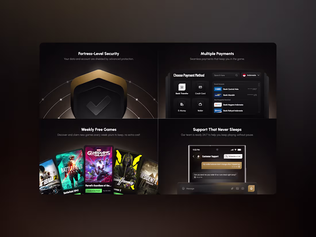 Cover image for PlayMuch - Website Components/Bento