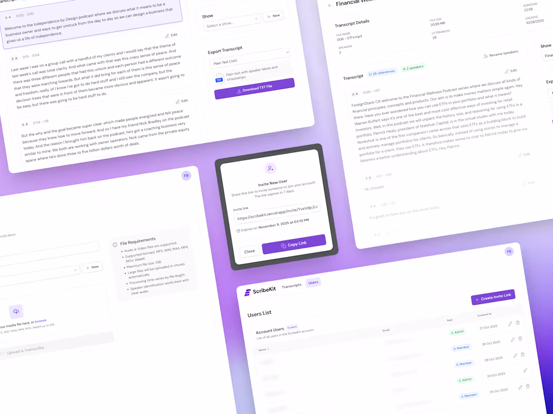 Cover image for ScribeKit Development for Podcast Production Optimization