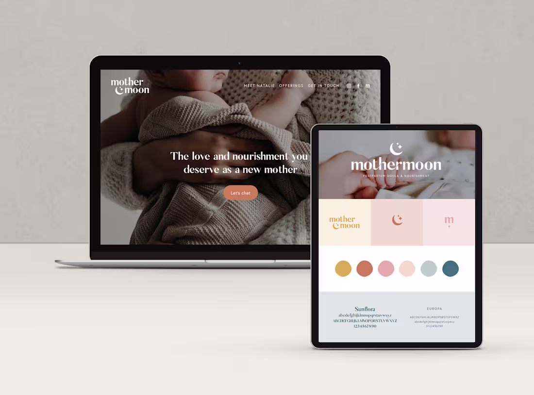 Cover image for Logo, Branding and Website Design for Doula Mother Childcare