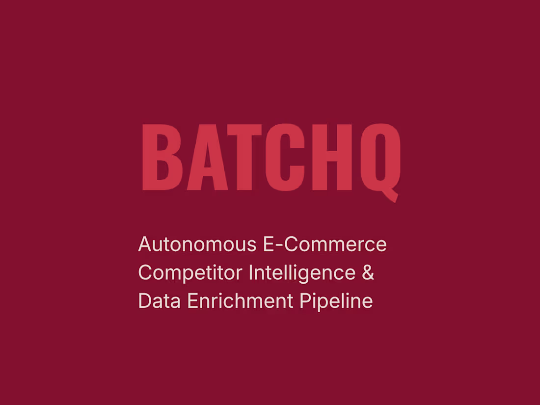Cover image for BatchQ Real-Time AI Data Pipeline Automation