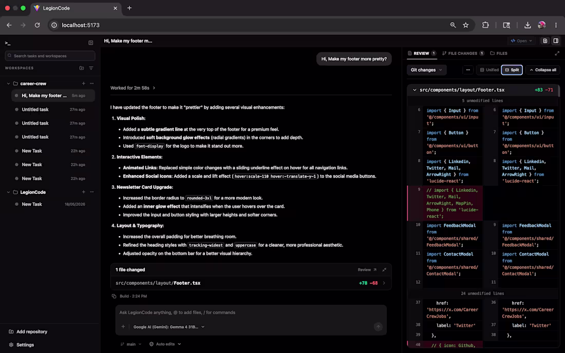 Cover image for Built an AI coding-agent workspace