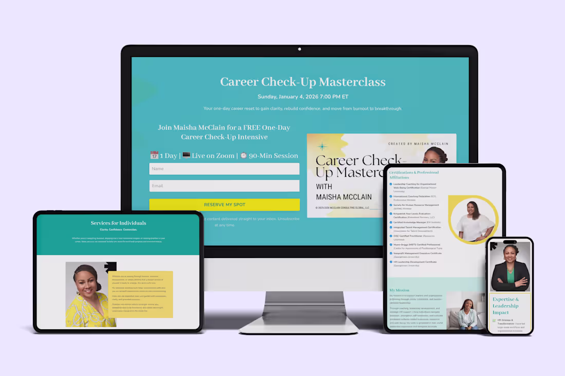 Cover image for Client: Maisha McClain, HR Professional, Career Pivot and Tr...