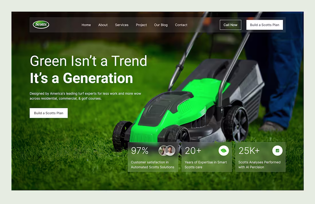 Cover image for Gardening Service & Scotts Website Design