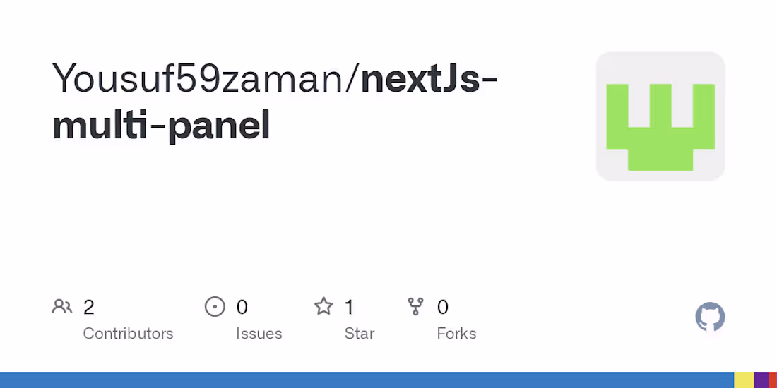 Cover image for GitHub - Yousuf59zaman/nextJs-multi-panel