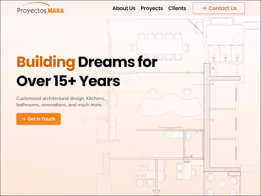 Cover image for Landing Page Website for Proyectos Mara