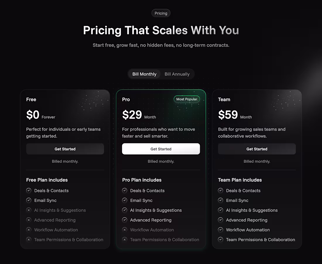 Cover image for Luman landing page pricing section