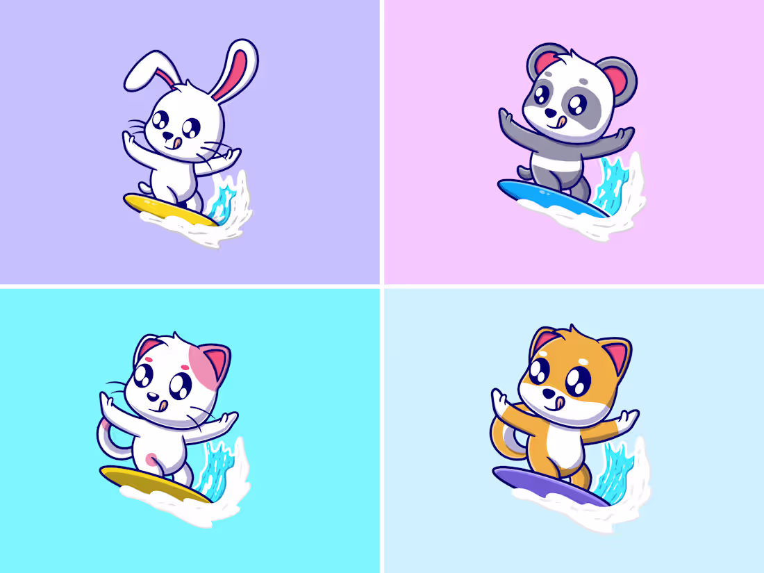 Cover image for Surfing animal