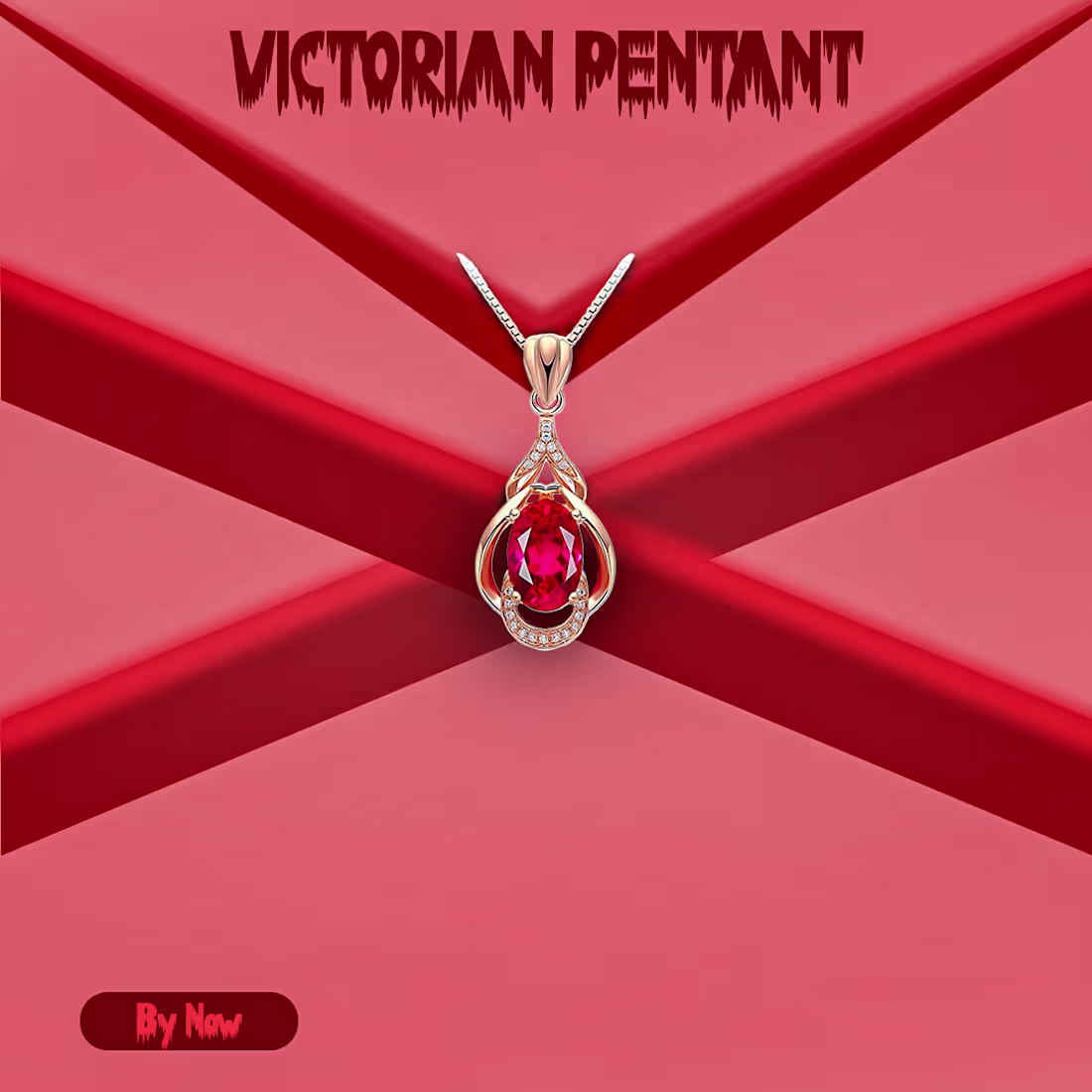 Cover image for Victorian Ruby Pendant ❤️ Elegant